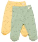 BabyCosy Set 2 pantalonasi cu botosei Printed, BabyCosy, 50% modal+50% bumbac, Lamaie/Verde (Marime: 6-9 luni) (BC-CSYM11615-6)