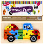 Mega Creative Jucarie bebelusi din lemn - puzzle camion, multicolor - MegaCreative 474356, 18+ luni