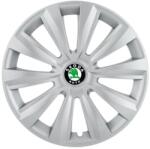 AutoHelix MSA Set 4 capace roti 15 inchi (R15) Delta Gri, Compatibile cu Skoda (4630)