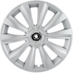 AutoHelix MSA Set 4 Capace Roti Autohelix MSA® potrivite jantelor de 15 inch, pentru Skoda Alb Negru model Delta Gray (19917)