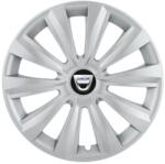 AutoHelix MSA Set 4 capace roti 15 inchi (R15) Delta Gri, Compatibile cu Dacia (4589)