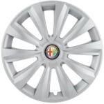 AutoHelix MSA Set 4 capace roti 15 inchi (R15) Delta Gri, Compatibile cu Alfa Romeo (4584)
