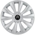AutoHelix MSA Set 4 capace roti 15 inchi (R15) Delta Gri, Compatibile cu Citroen (4588)
