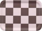 Muurla Tavă de servire Checks & Stripes în dungi 27 x 20 cm, maro-roz (2340-2720-04) Tava