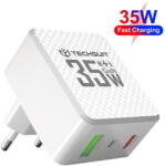Techsuit CHPD173 GaN USB-A + USB-C 35W Alb (KF2345028)