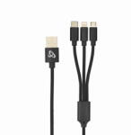 SBOX USB 2.0 8-pin/Type-C/Micro USB charging only 2.4A 1M BULK (T-MLX53345) - vexio