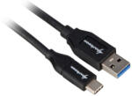 Sharkoon USB 3.1 Cable A-C - black - 1m (4044951021147) - vexio
