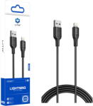Lito Cablu de Date cu Mufe USB, Lightning, 1m - (LD06) - Black (KF2338100) - vexio