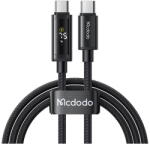 Mcdodo Cablu, Type-C la Type-C, 100W, 2x Afisaj LED, Fast Charging, 1.2m - Mcdodo (CA-8000) - Black (KF2359120) - vexio