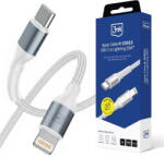 3mk Protection Cablu Alimentare, USB-C, Lightning, 20W, 1m - 3mk Hyper N-Series - White (KF2360215) - vexio