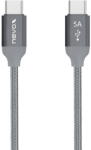 Nevox USB 2.0 cable, USB-C connector > USB-C connector (grey, 1 meter, PD, charging with up to 100 watts) (1653)