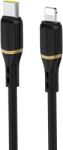 Dudao L25X USB-C - Lightning Cable 1m 30W with Soft Silicone Braid - Black (L25X black) - vexio