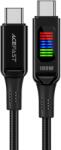 ACEFAST C7-03, USB-C, 100W, 1.2m, cu ecran, negru (6974316282778)