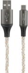 ANSMANN USB-A to USB Type-C cable (black/transparent, 1 meter, with LED) (1700-0158) - vexio