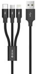 DEVIA Kintone Series 3 In 1 Tube USB/Lightning/ MicroUSB/Type-c 1.2m Black (DCKSTULMTB) - vexio