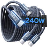 Lisen Cablu USB-C, Super Fast Charge, 240W, 2m (set 2) - Lisen (YL0123070023) - Navy Blue (KF2349670) - vexio