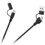 Cabletech CABLU USB A/C - USB C/LIGHTNING (2+2) 1M (KPO3943) - vexio