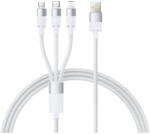 Baseus Cablu de Date USB la Micro-USB, Type-C, Lightning, 480Mbps, 100W, 1.5m - White (KF2349609) - vexio
