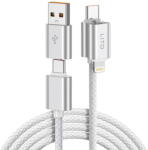 Lito Cablu de Date 5A, Fast Charge - Lito Magnetic 4in1 (LD21) - White (KF2355215) - vexio