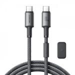 JOYROOM USB-C - USB-C Joyroom S-A50, 60W, 1.2m, Gri (cab/da/us/joy/sa/60/12/gr)