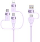 USAMS Cablu de Date 6in1, USB, Type C la Lightning, USB, Type C, Fast Charging, 100W, 1.2m - Usams (US-SJ645) - Purple (KF2316389) - vexio