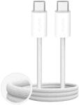 PURO Fabrik 4 100W braided USB-C - USB-C 1m cable - white (PUCCC100WFABK4WHI) - vexio