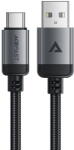 ACEFAST Cablu de incarcare USB la Type-C, 3A, Fast Charging, 1.2m - (C20-04) - Black (KF2349253) - vexio