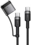 ACEFAST Cablu de Incarcare Type-C la Type-C la Type-C, Adaptor MagSafe 3, 240W, 48V/5A, 1.2m, Fast Charge - (C22-05) - Black (KF2354263) - vexio