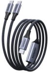 UGREEN Cablu USB-C împletit L533 75733 la Lightning, 140W, 2m, negru (6941876277339)
