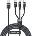 JOYROOM S-1T3018A18 3 in 1 USB la USB Type-C/Lightning/Micro-USB 0.3 m Negru (6956116758592)