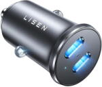 Lisen Incarcator pentru Masina, 2x USB-C, 90W - YL0223080007 - Black (KF2349567) - vexio