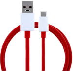 OnePlus Cablu de Incarcare USB la Type-C, 4A - OnePlus (D301) - White / Red (Bulk Packing) (KF2313370) - vexio