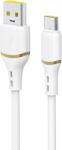 Dudao L25T USB-A - USB-C Silicone Cable 5A 1m - White (L25T-white) - vexio