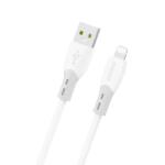 Dudao L25SL 30W USB-A - Lightning Cable with Soft Silicone Braid 1m - White (L25SL) - vexio