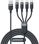 JOYROOM 4in1 USB cable USB-A - USB-C / 2 x Lightning / Micro for charging and data transmission 1.2m S-1T4018A18 - black (6956116758622)