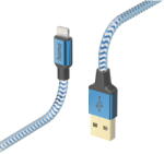 Hama 00201553 Reflective Charging Cable, USB-A - Lightning 1.5m Nylon blue (T-MLX57705) - vexio
