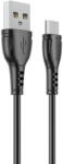 BOROFONE Cablu Date si Incarcare USB la MicroUSB Borofone BX51 Triumph, 1 m, 2.4A, Negru (cb/Bor/Micro/BX51/1m/n/bl)