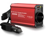 Techsuit Invertor pentru Masina USB, Type-C, 300W - FlexiCarVolt (IA1) - Red (KF2354095) - vexio