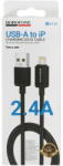 BOROFONE Cablu de Alimentare, USB la iP, 2.4A, 1m - Borofone Placer (BX120) - Black (KF2357206) - vexio