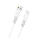 Dudao L25ST 5 A USB-A - USB-C Cable with Soft Silicone Braid 1 m - White (L25ST) - vexio