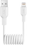 PURO 12W USB-A - Lightning Spiral Cable 1m - White (PUCAPLT12WSPWHI) - vexio