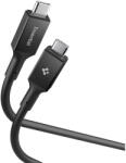 Spigen Cablu pentru Alimentare Type-C la Type-C, Cable Premium USB-C to USB-C cable with up to 240W power delivery, USB4 Gen3 (40Gbps), 40Gbps, 8K, 1.2m - Spigen Essential (EB24012CC) - Black (EB24012CC) - v