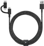 Native Union Belt Cable Universal (USB-A - USB-C, Micro USB, Lightning) 2m, cosmos (BELT-ULC-CS-BLK-NP) - vexio