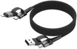 ANSMANN Magnetic 4in1 charging cable (black, USB-A / USB-C / Lightning) (1700-0188) - vexio