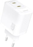 Dudao A28PEU PD 45W GaN 2xUSB Wall Charger - White (A28PEU white) - vexio