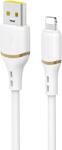 Dudao L25L USB-A - Lightning Cable 1m 30W with Soft Silicone Braid - White (L25L white) - vexio