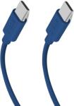 SBS TECABLETISSUETCCB USB-C - USB-C 1.5m 60W braided cable - blue (TECABLETISSUETCCB) - vexio