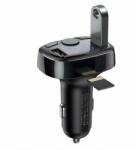 Baseus T-Typed CCTM-01, MP3 Player, Buton de apel, 2x USB, TF MicroSD, 3.4A, Negru (CCTM-01)