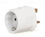 Famatel Háztartási adapter, GB(UK)-EU, fehér, 10 A, 250 V, 1407