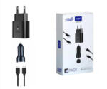 quandes Set 4 accesorii pentru samsung s20, s21, Incarcator PD USB-C 25W, 2 Cablu incarcare USB-C-C 3A, Incarcator Auto USB-C, QUANDES®